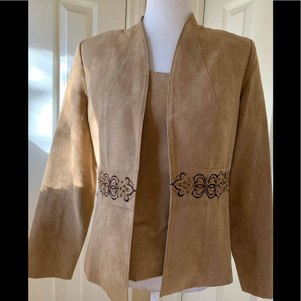 SET Faux Suede Tank and jacket